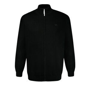 Duke Mens D555 Franco 1 Knitted Full Zip Kingsize Sweatshirt / Black